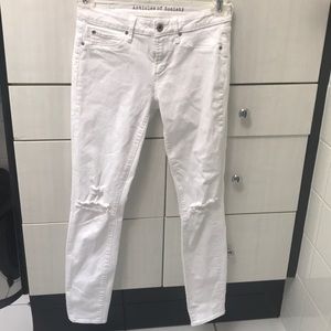 Articles of society white jeans with ripped knees